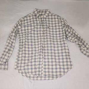 Ralph Lauren Gray and White Casual Button Down Shirt